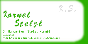 kornel stelzl business card